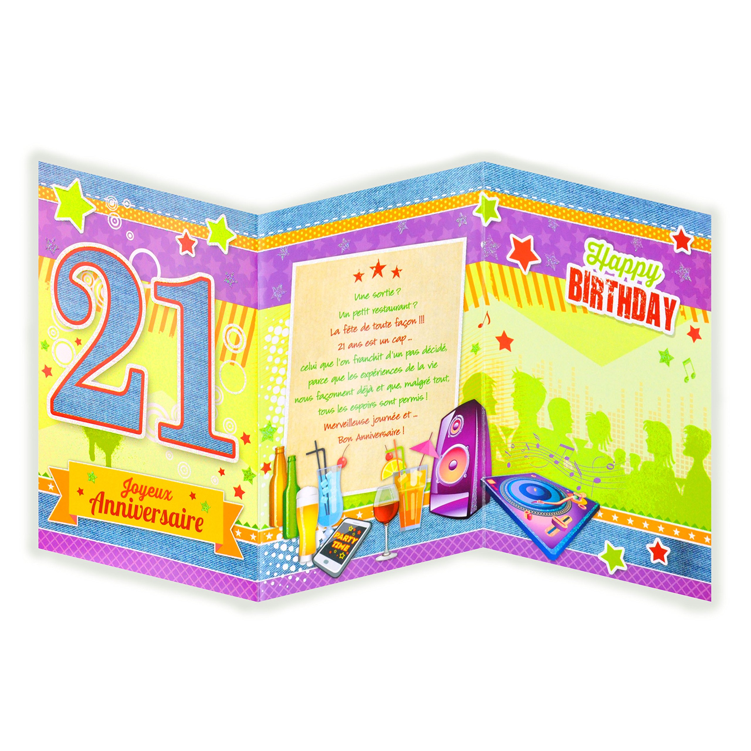 Amazon.com : Afie 882125 A Card Happy Birthday 21) 3 Years